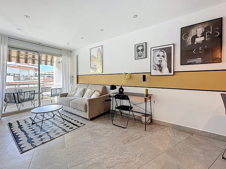 Appartement · Cannes · ★4,91 · 1 chambre · 2 lits · 1&nbsp;salle de bain et 1&nbsp;toilette